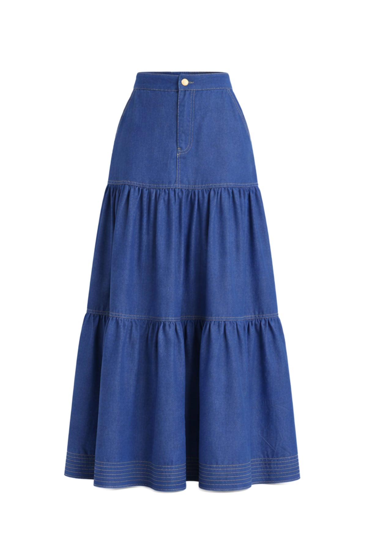 Eliza Denim Tiered Skirt
