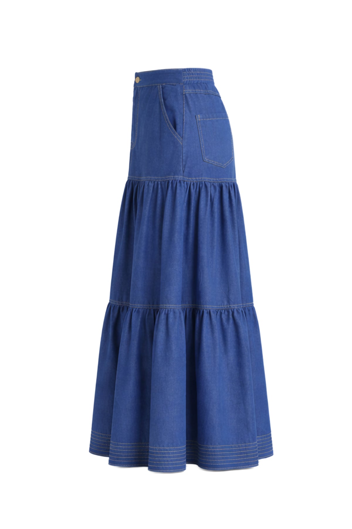 Eliza Denim Tiered Skirt