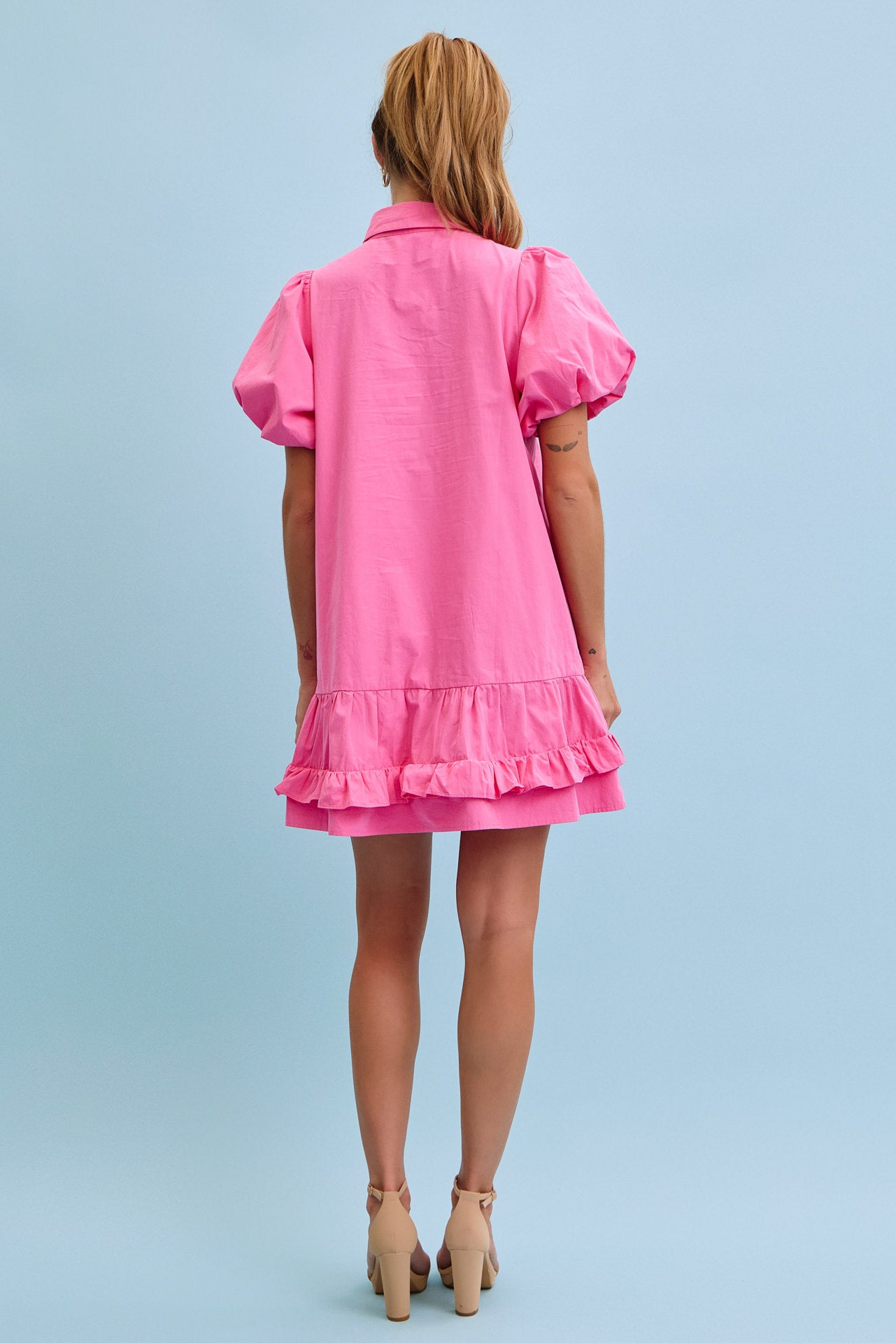 Voluminous Charm Woven Dress