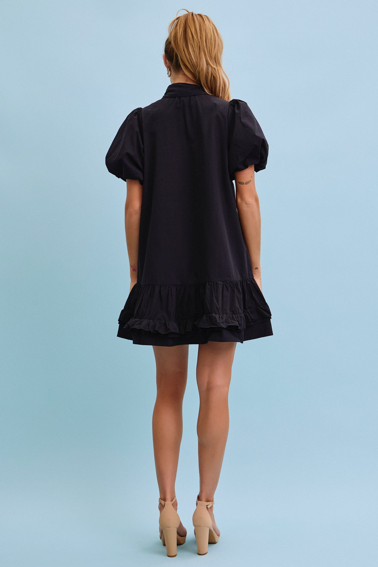 Voluminous Charm Woven Dress