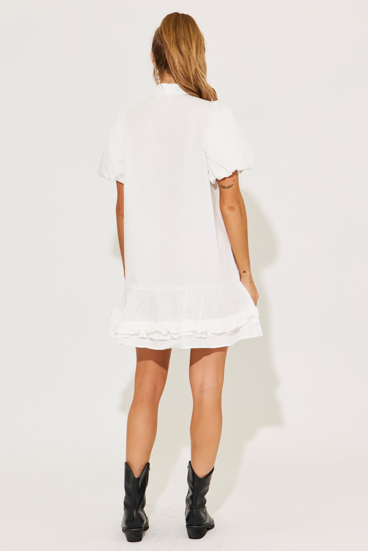 Voluminous Charm Woven Dress