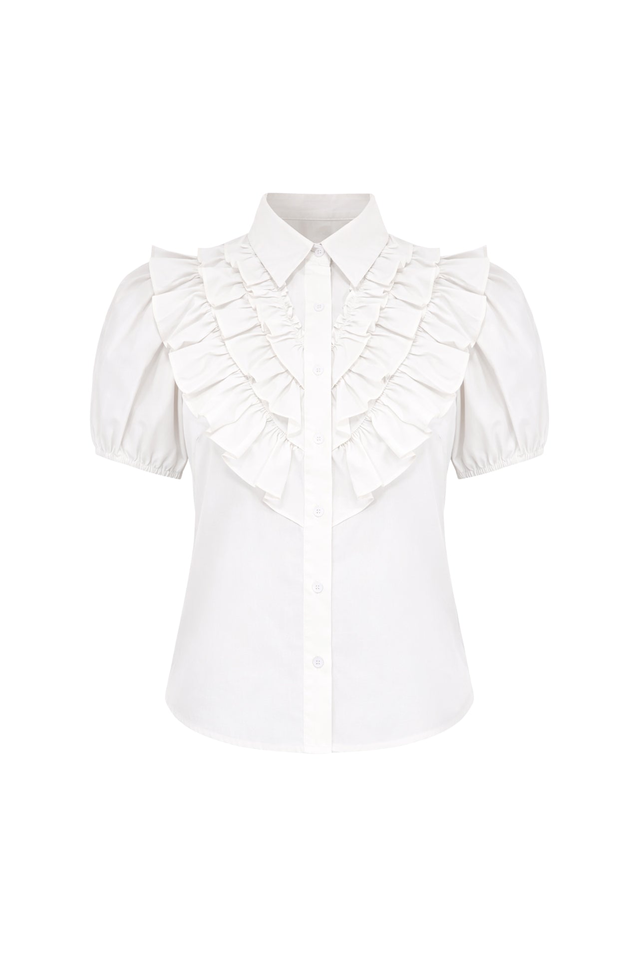Ruffled Collar Charm Top