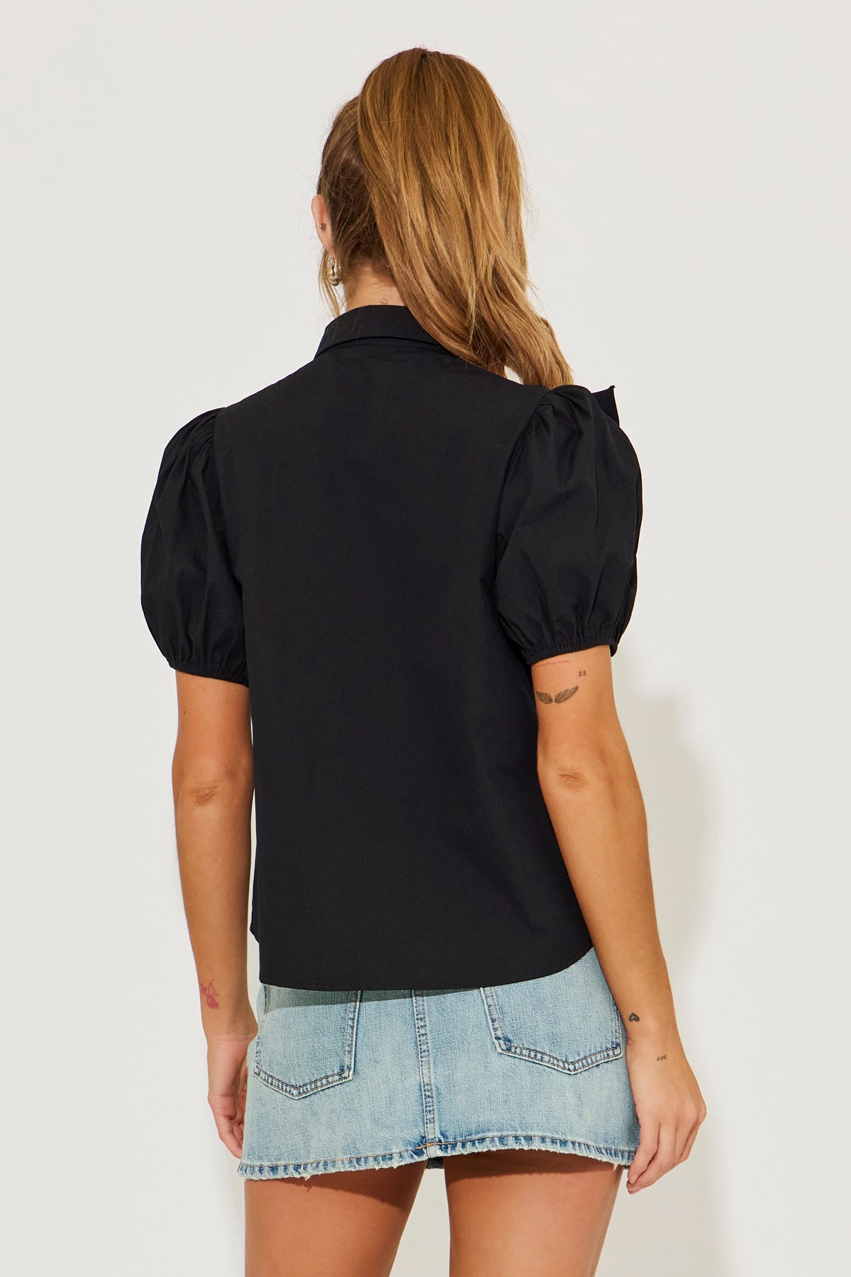 Ruffled Collar Charm Top