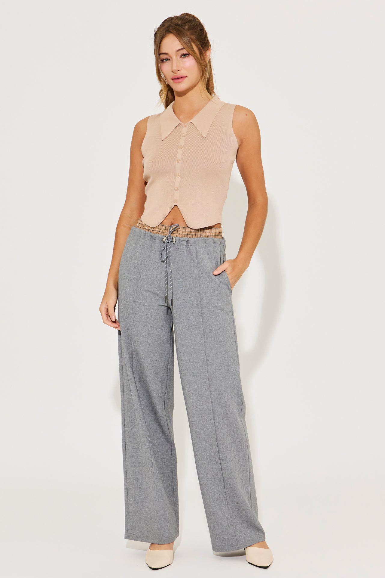 Gwen Pituck Detail Pants With Draw String