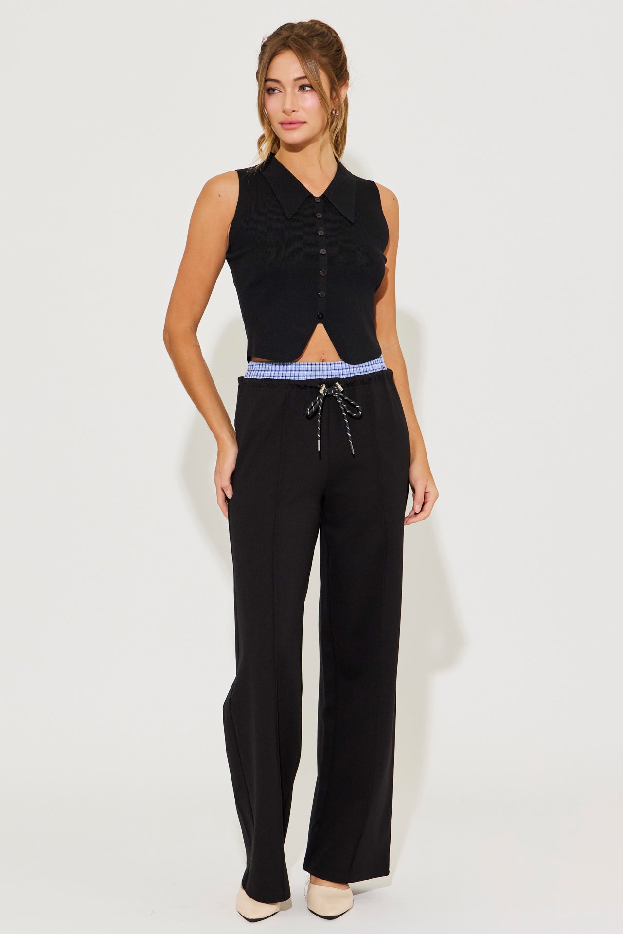 Gwen Pituck Detail Pants With Draw String