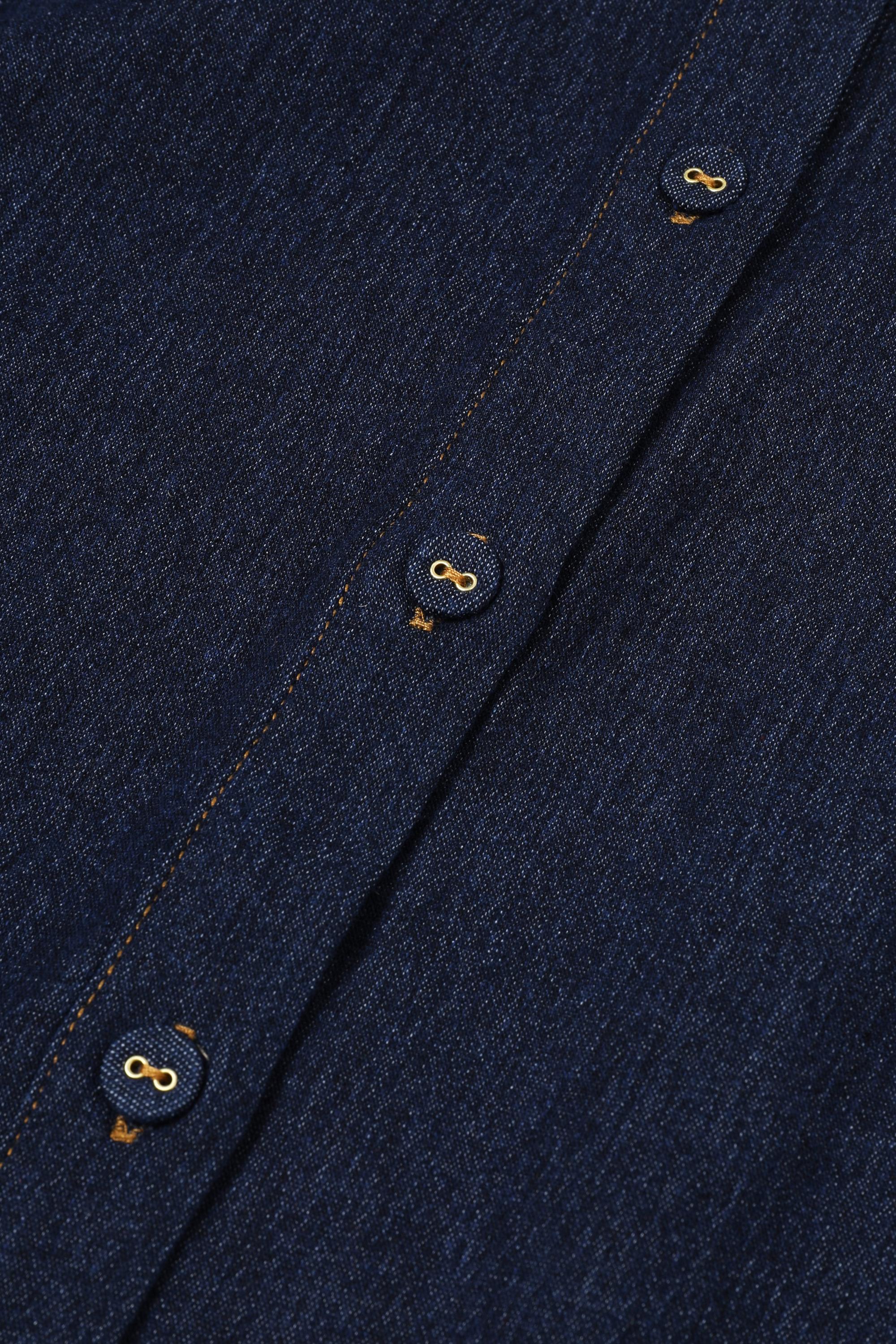 Bow Accent Denim Shirt
