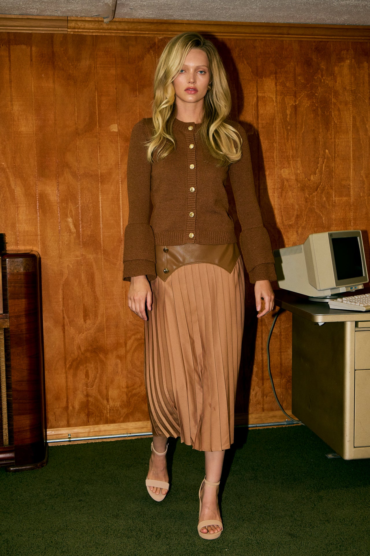 Velvet Bell Knit Cardigan