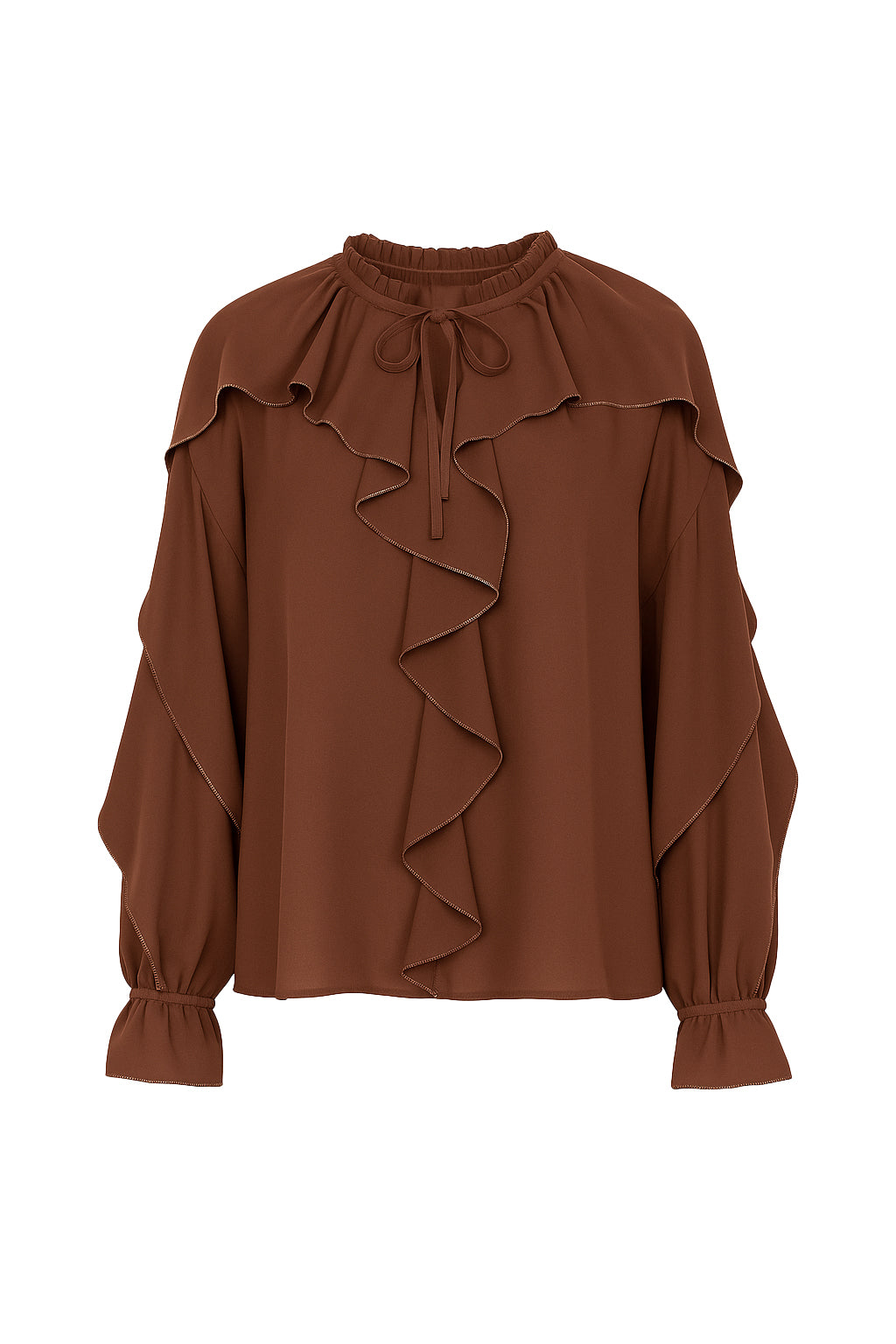 Falling Ruffles Long Sleeve Top