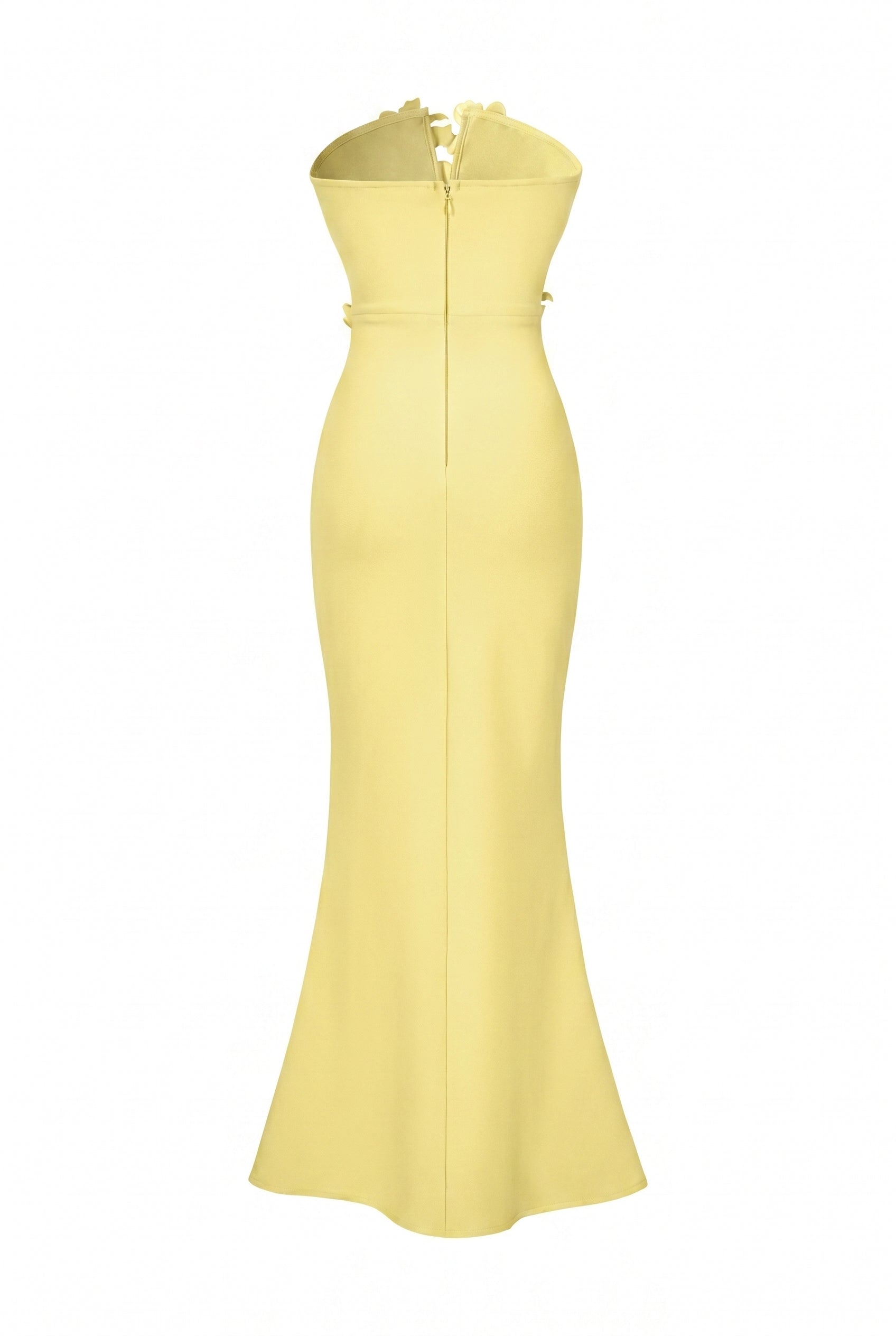 Sleeveless V-neck Bandage Dress with Flower Detail