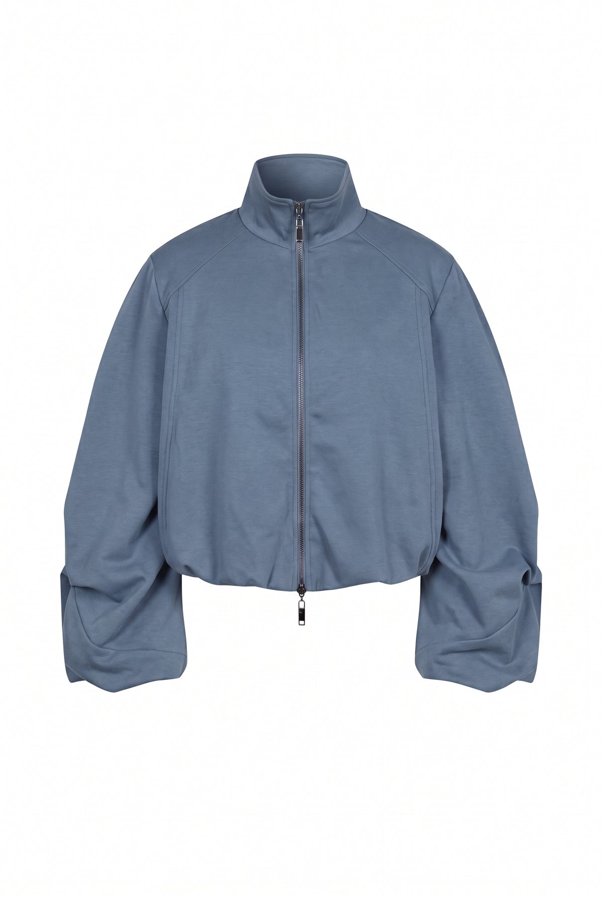 Pleated Sleeves Knit Jacket