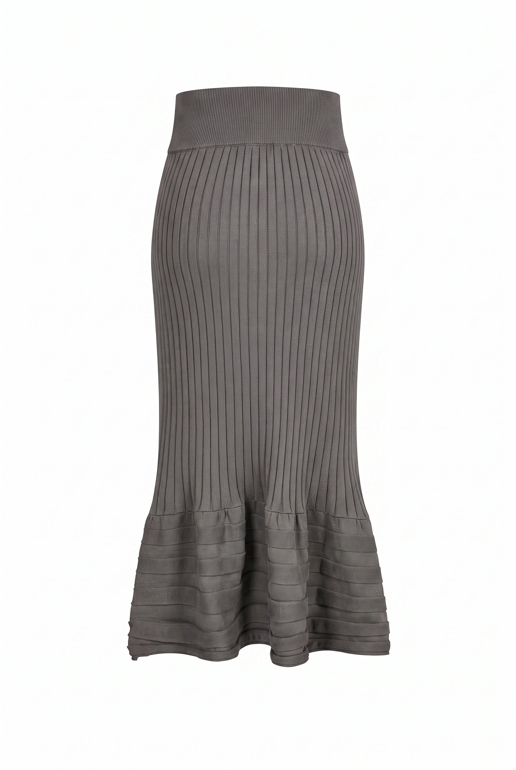 Stripe Texture Midi Skirt