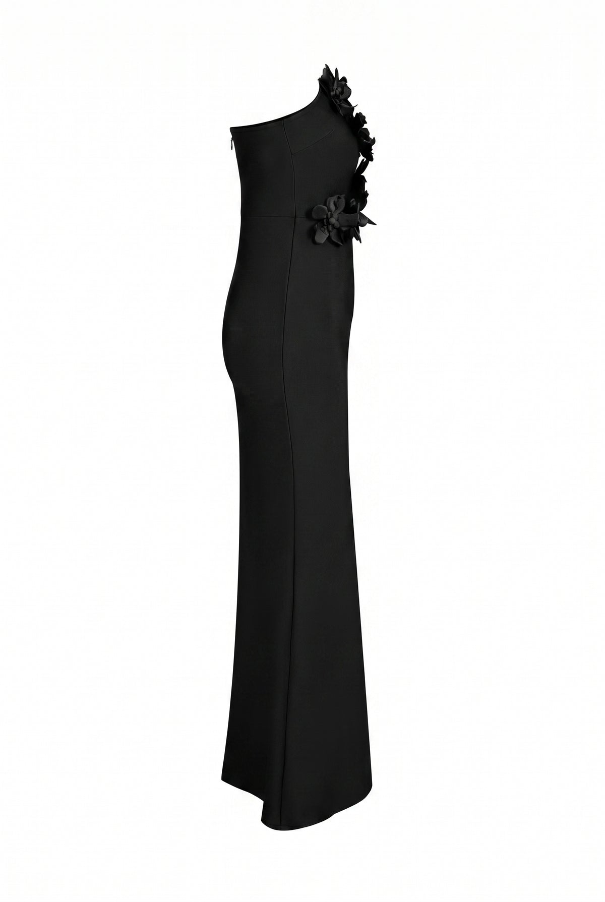 Sleeveless V-neck Bandage Dress with Flower Detail