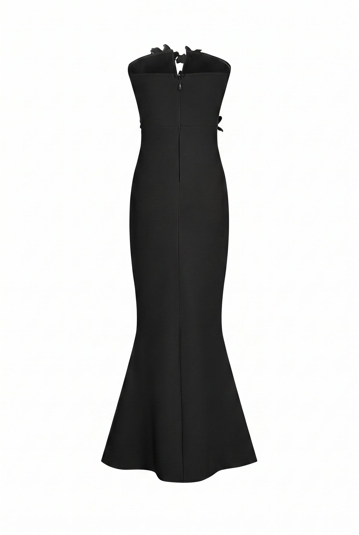 Sleeveless V-neck Bandage Dress with Flower Detail