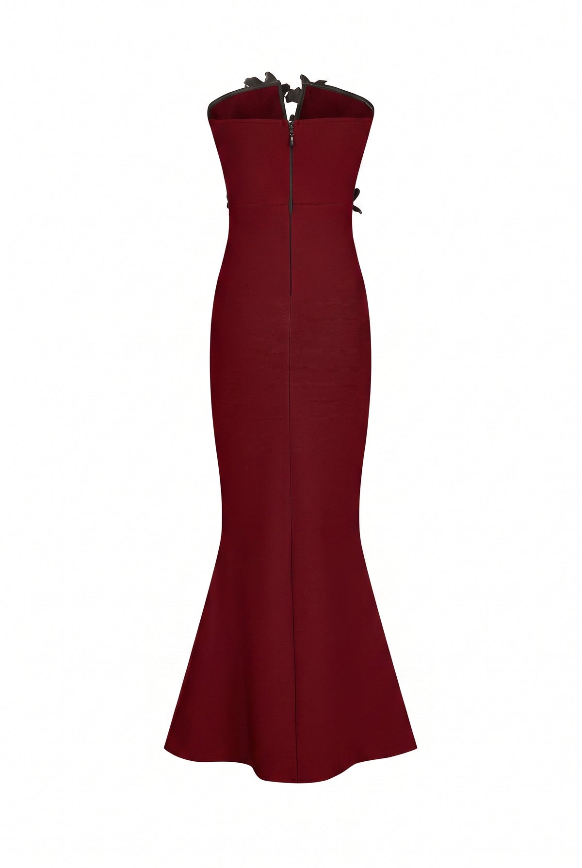 Sleeveless V-neck Bandage Dress with Flower Detail