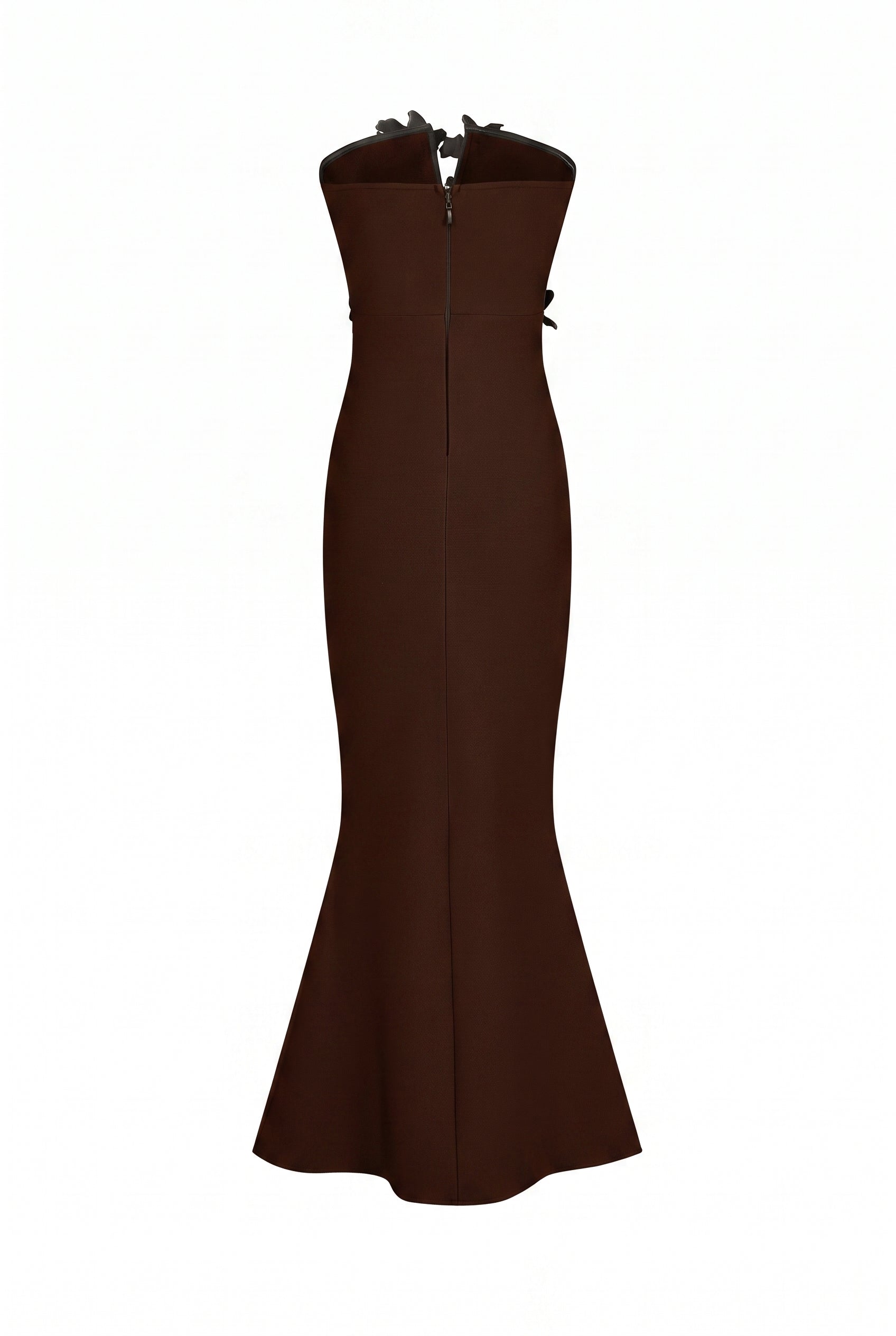 Sleeveless V-neck Bandage Dress with Flower Detail