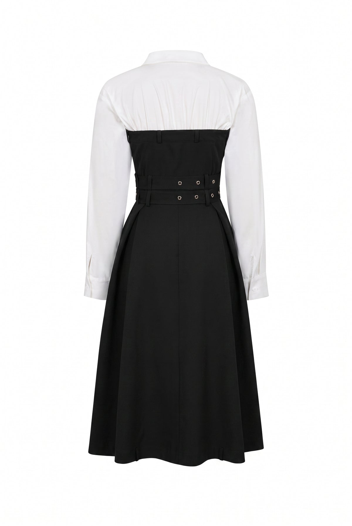 Trench Midi Dress With Shirt Combo