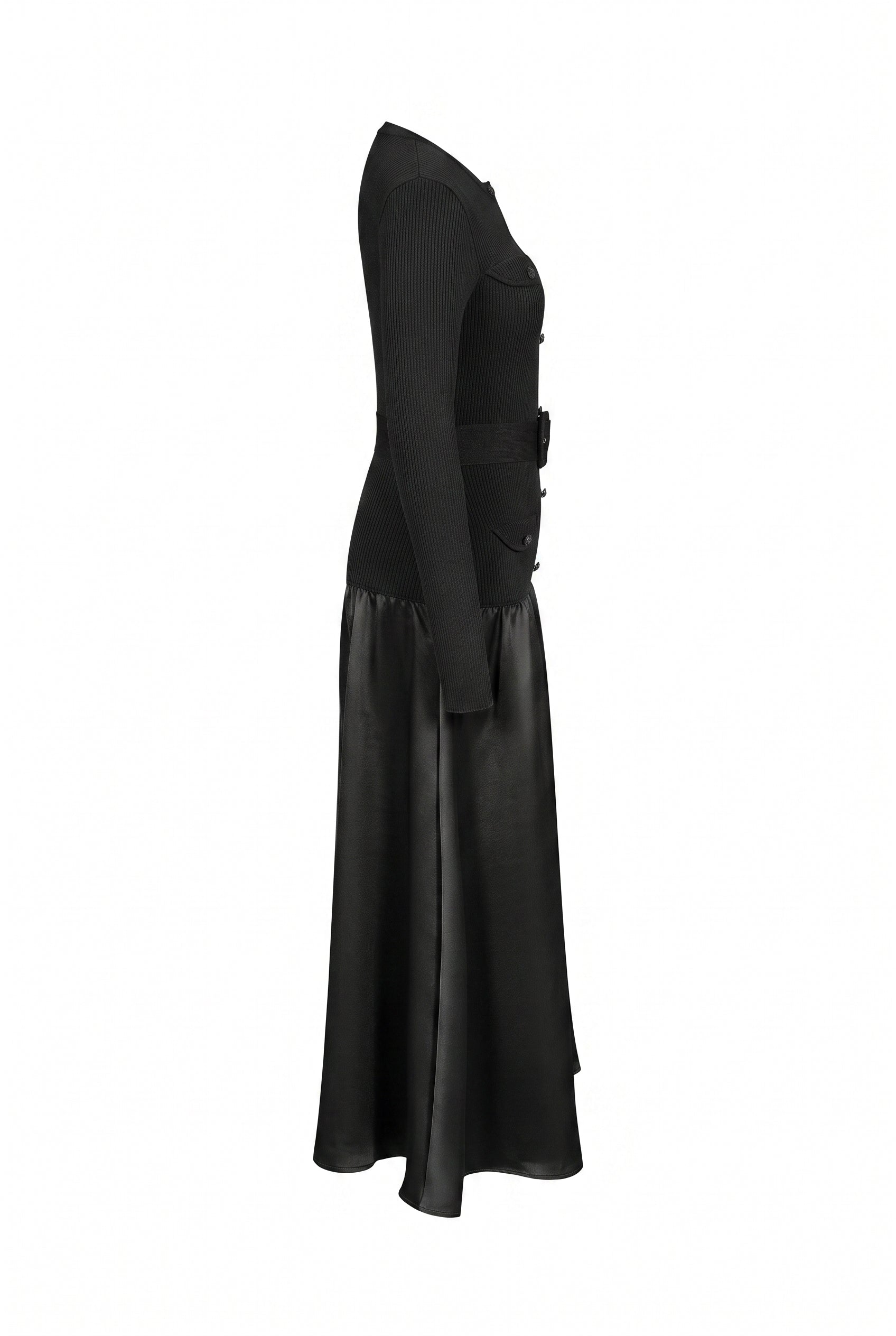 Odile Twofer Knit Midi Dress with Belt
