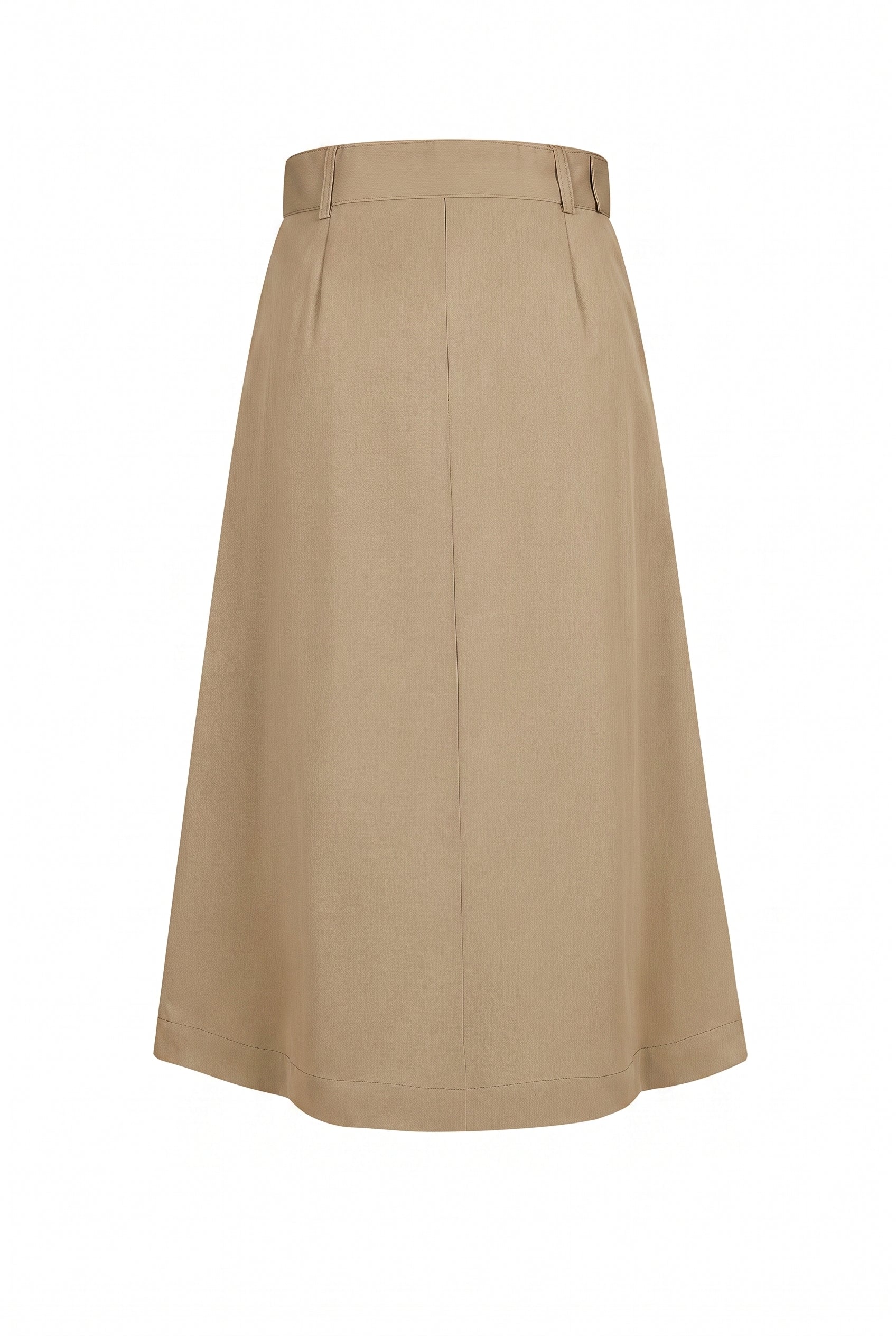 Axelle Woven Half Pleated Cargo Midi Skirt