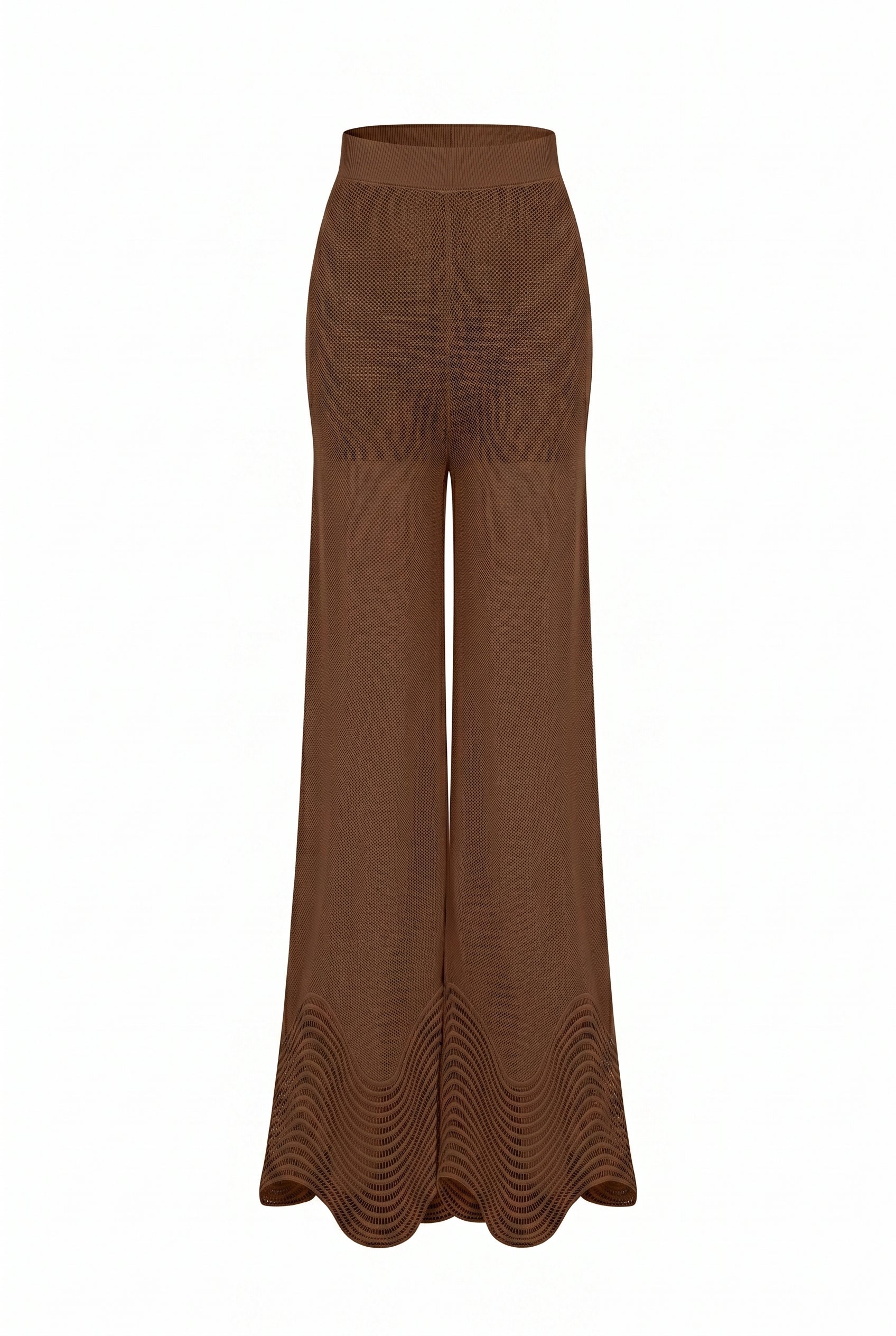 Wave trim Knit Pants