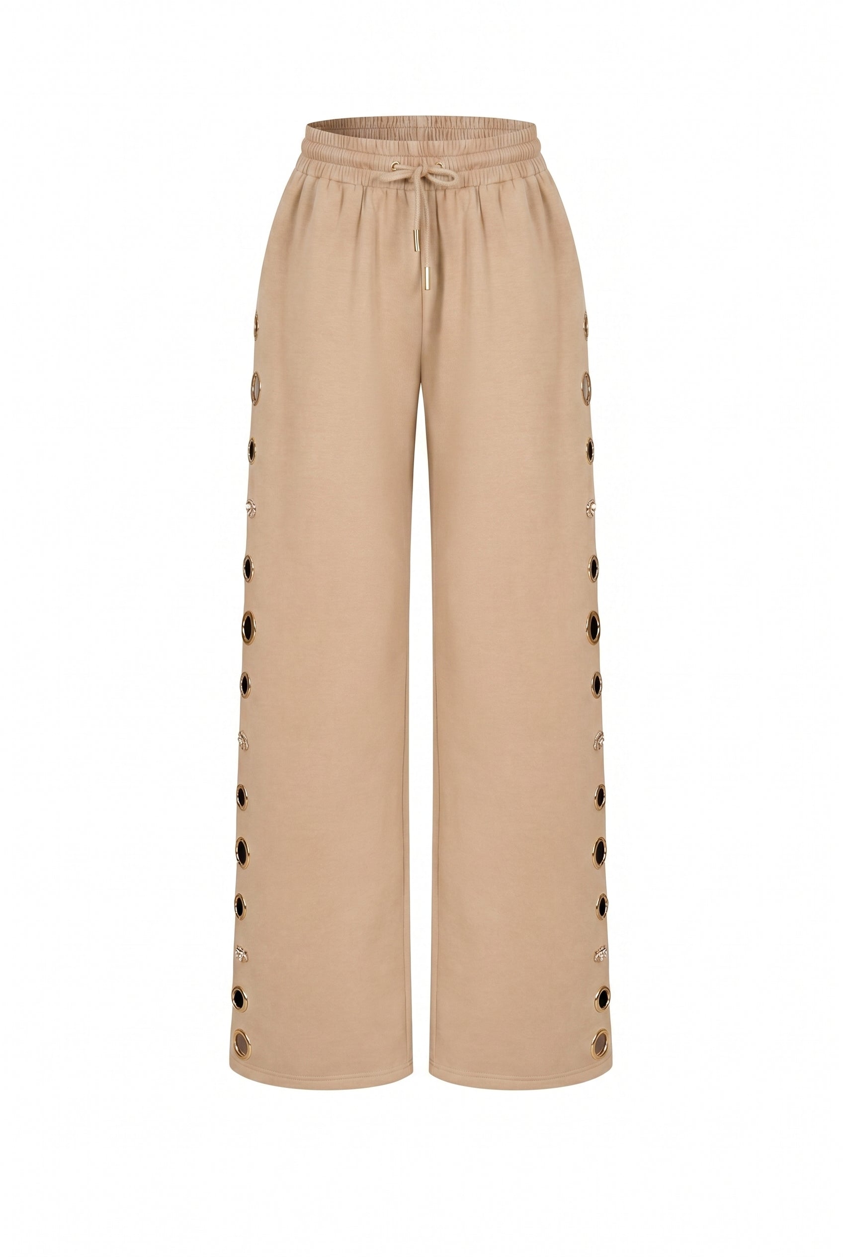 Grommet Detail Sweat Pants