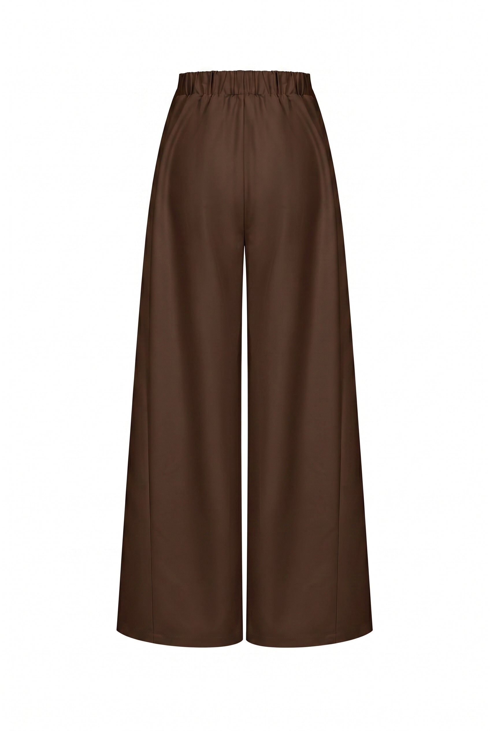 Draped Twill Wide Pants