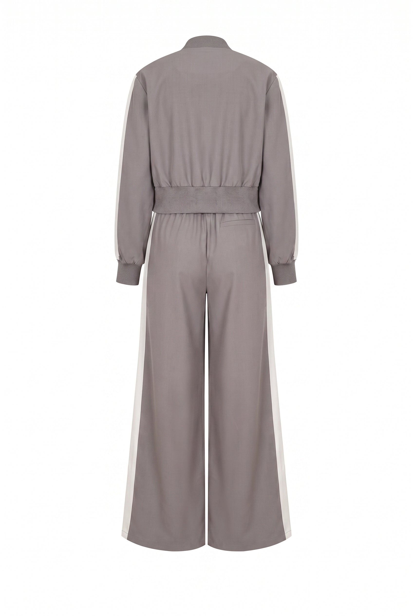 Clara Woven Jacket and Pants Set With Contrast Stripe