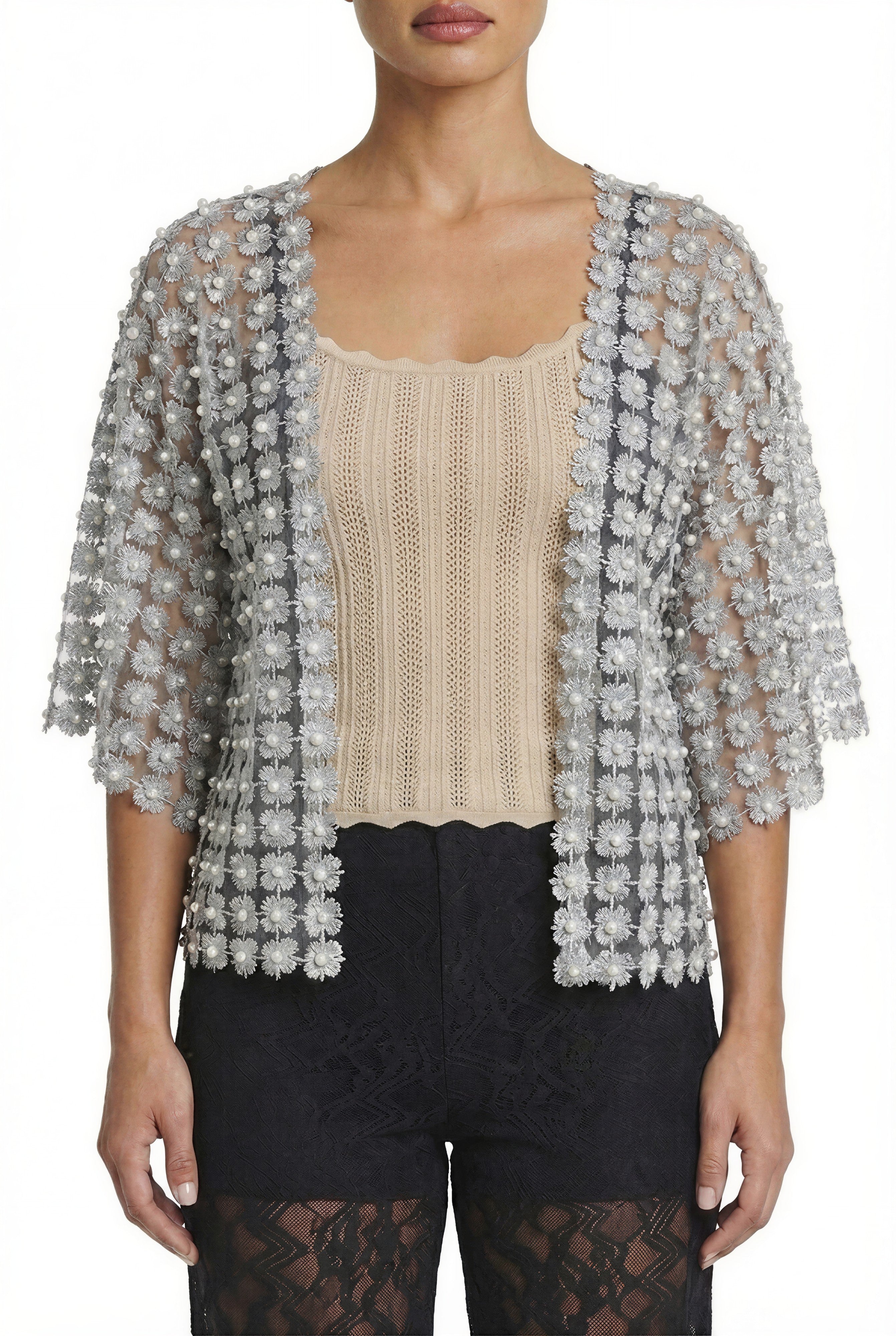 Beads Crochet Cardigan