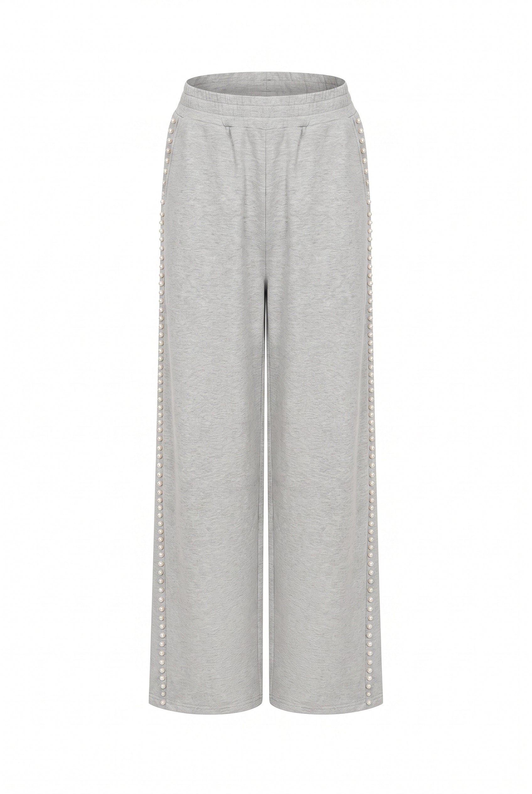 Pants with Pearl Trim Detail
