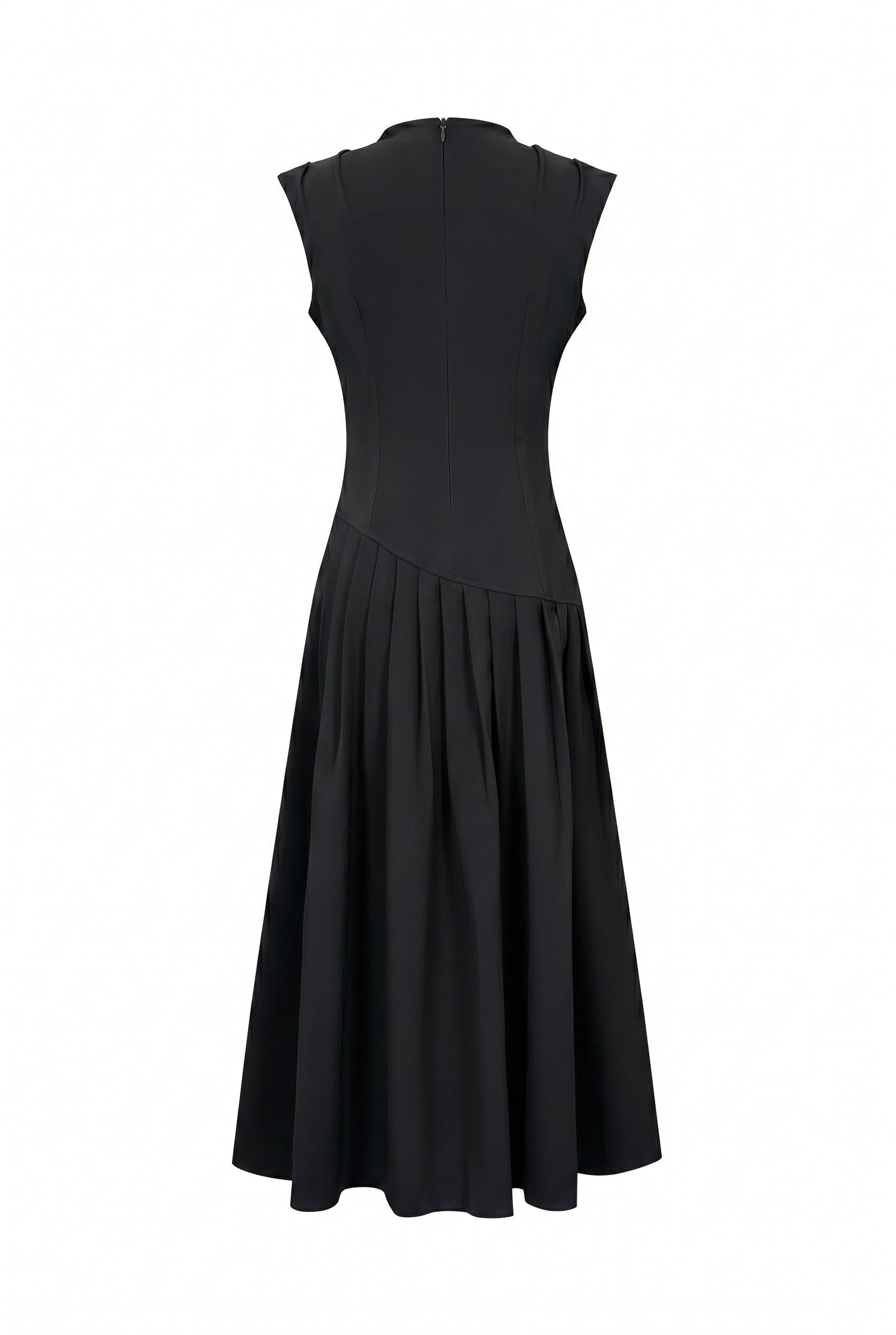 Sleeveless Maxi Dress with Pleats
