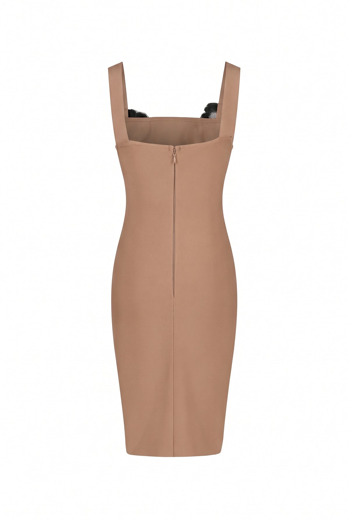 bandage sleeveless dress with flower detail