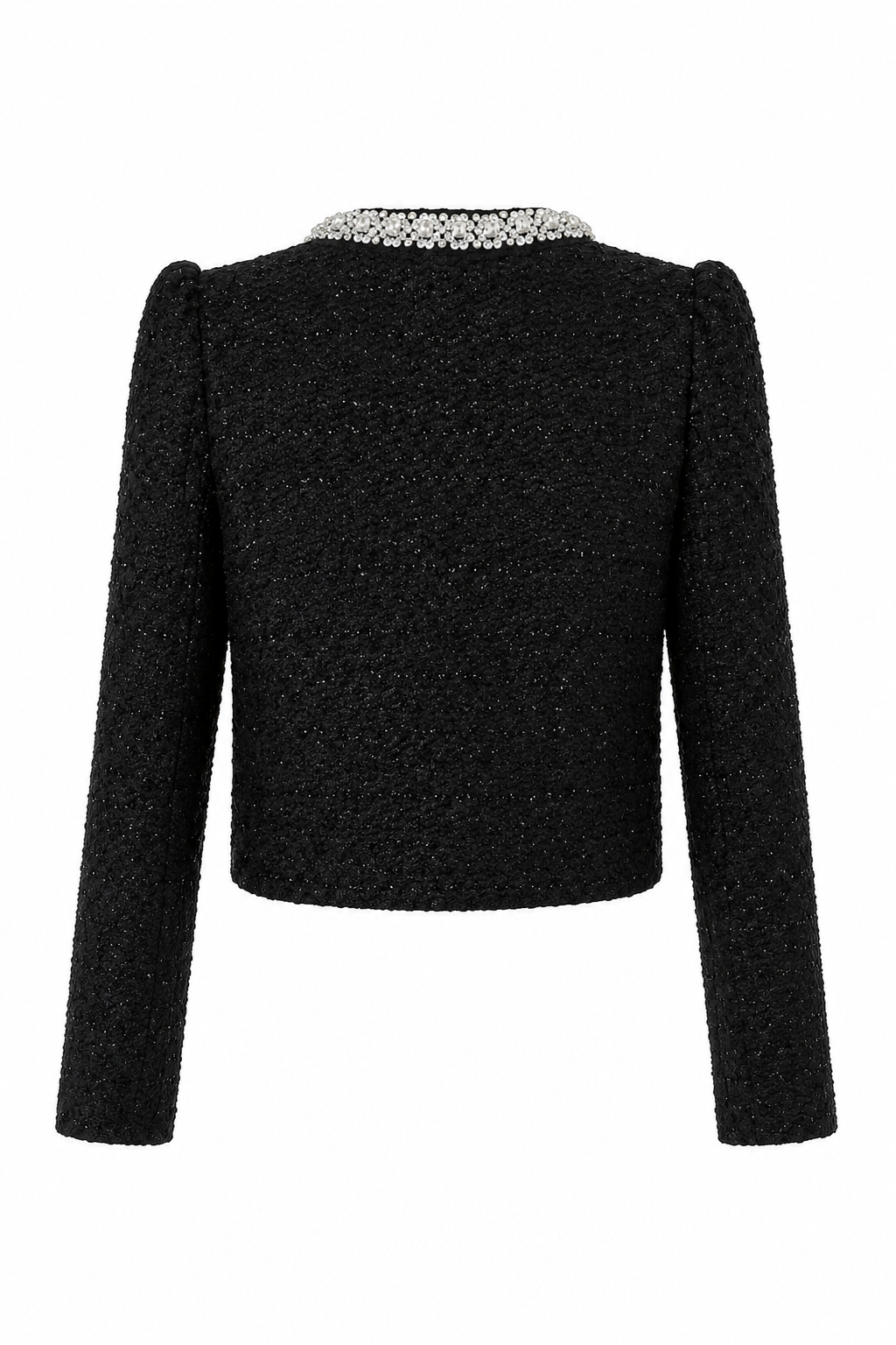 Ines Pearl Embellished Tweed Jacket