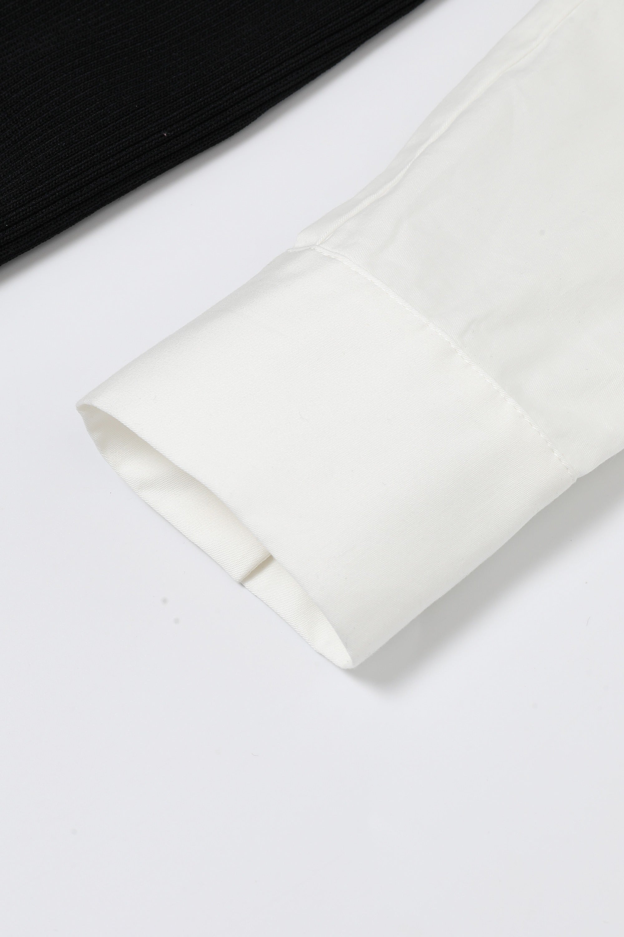 Layered Knit With Shirt Edge Dress