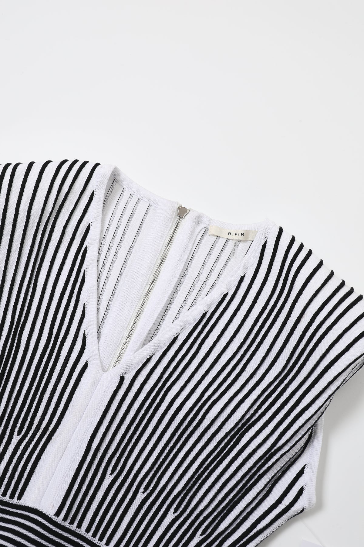 The Two Tone Linear Muse Flare Knit Dress