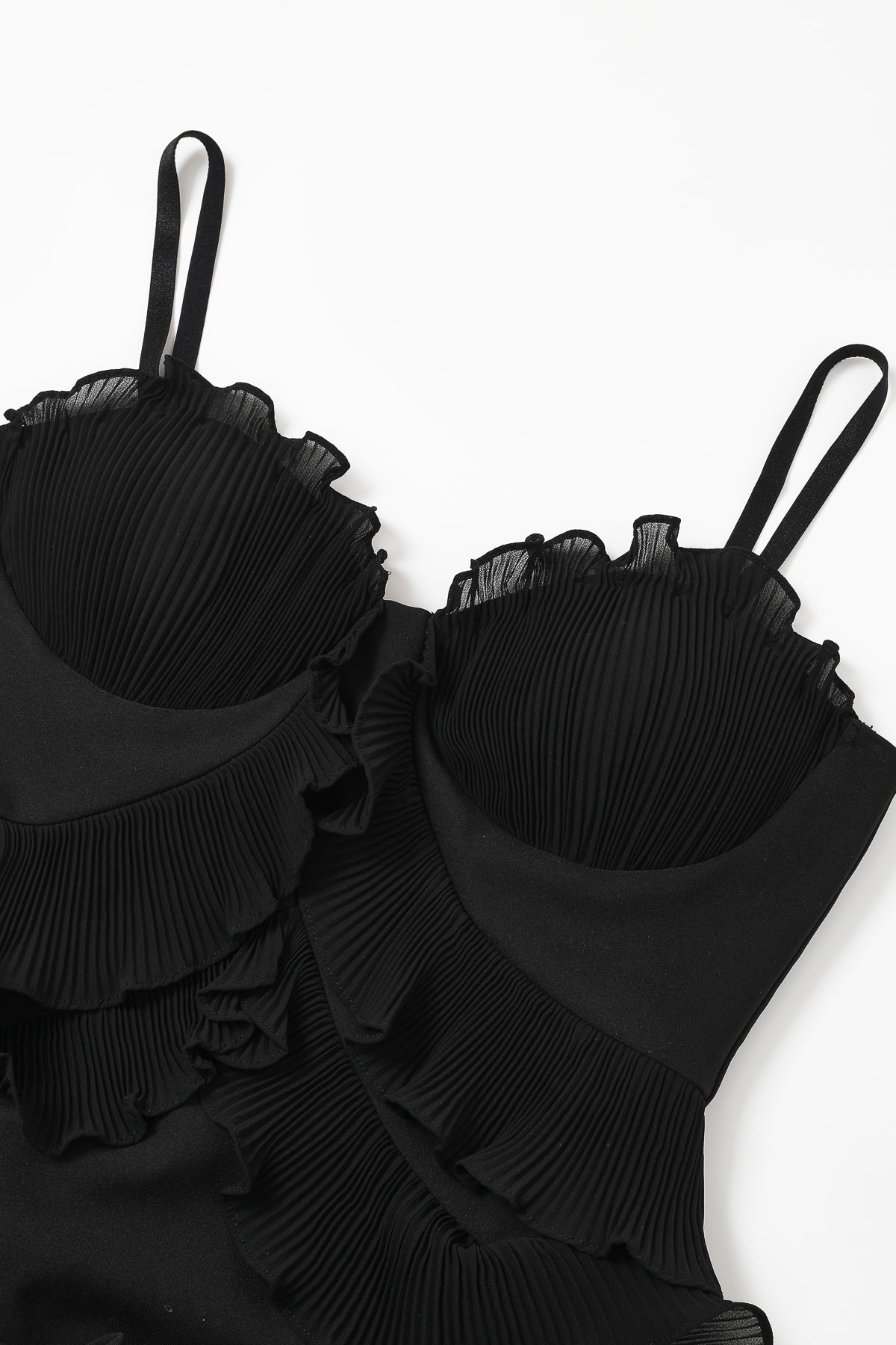 Maelle Woven Ruffle Maxi Mermaid Hem Dress