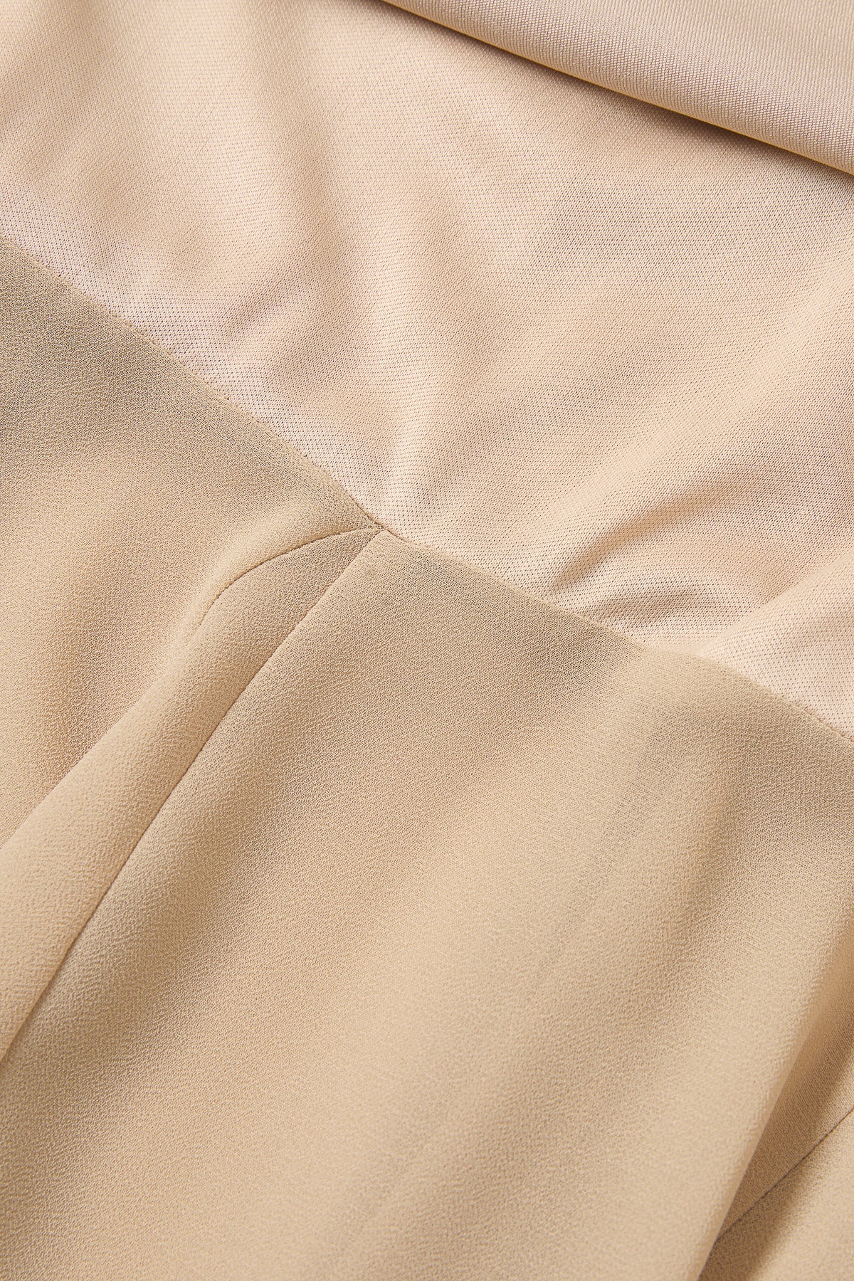 Cowl Neck Satin Chiffon Maxi Dress