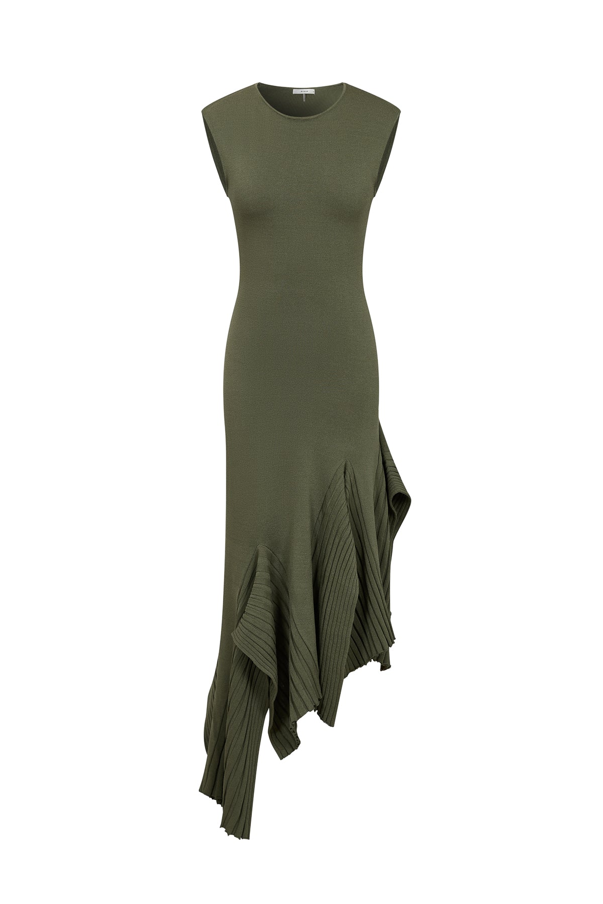 Asymmetric Knit Midi Dress