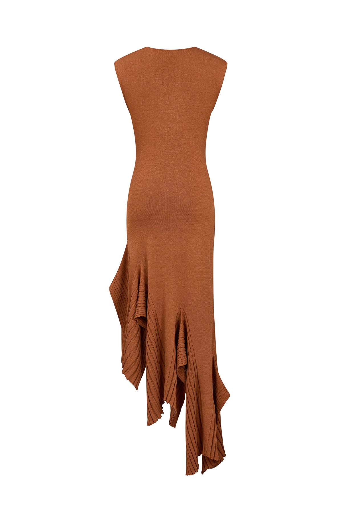 Asymmetric Knit Midi Dress