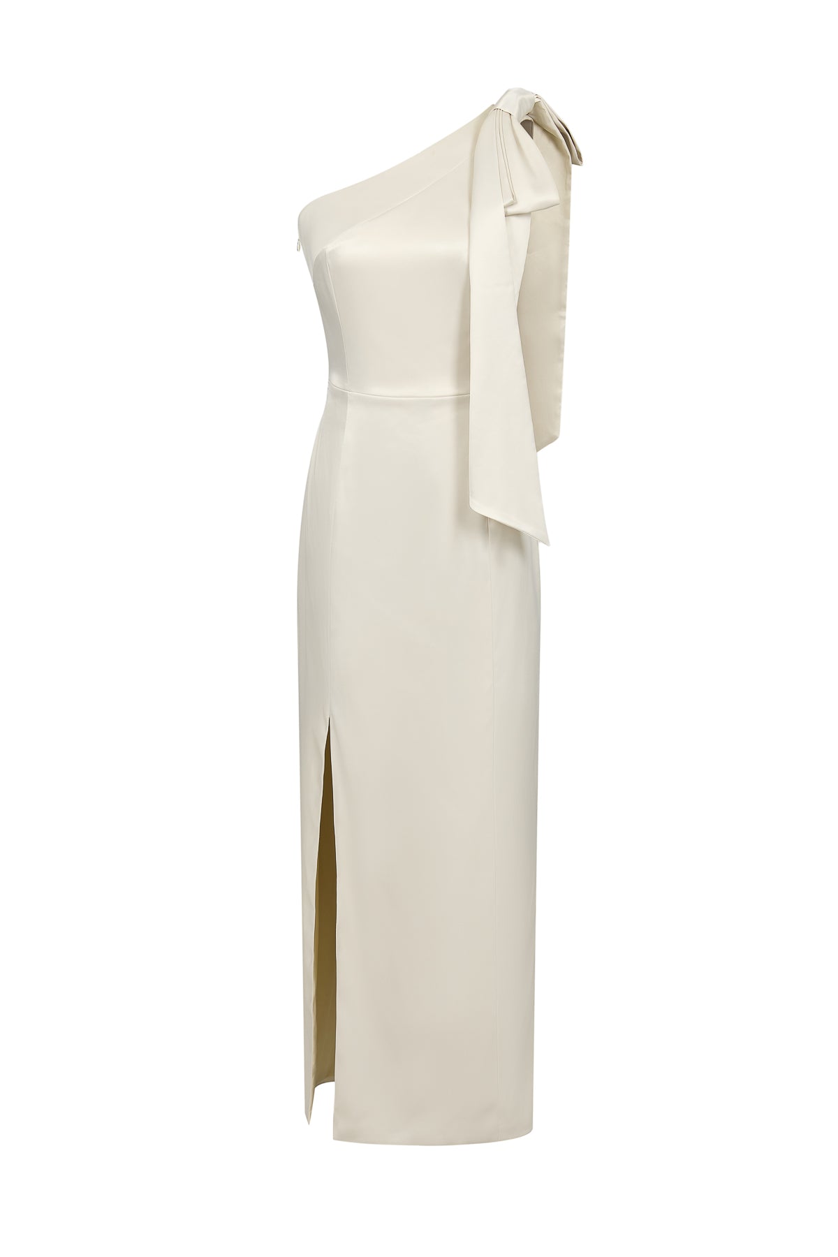 Woven One Shoulder Dress with Big Bow