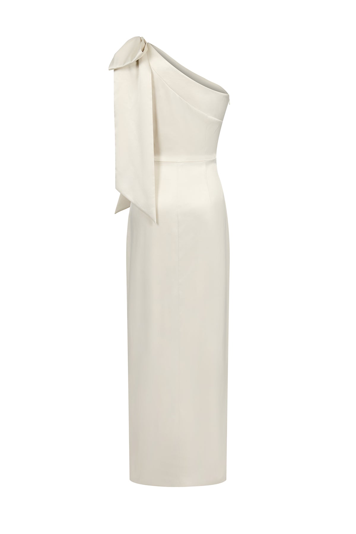 Woven One Shoulder Dress with Big Bow