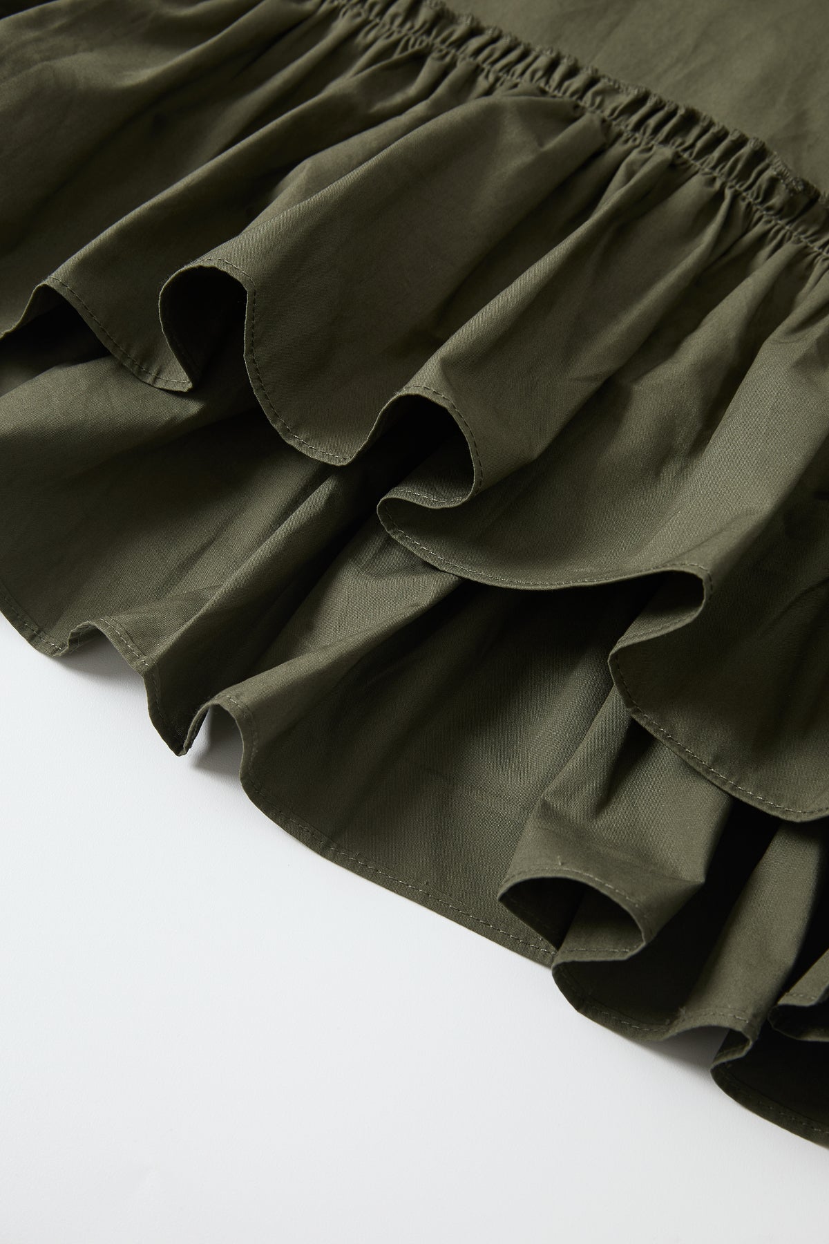 Ruffle Details Shirt Mini Dress
