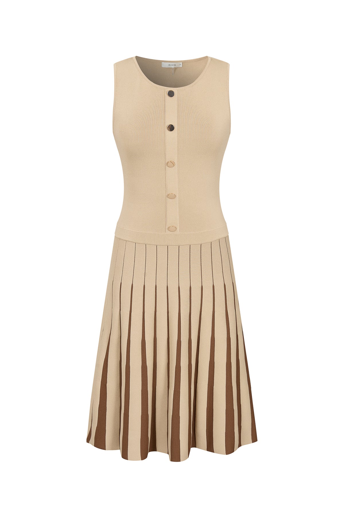 Knit Two Tone Mini Dress