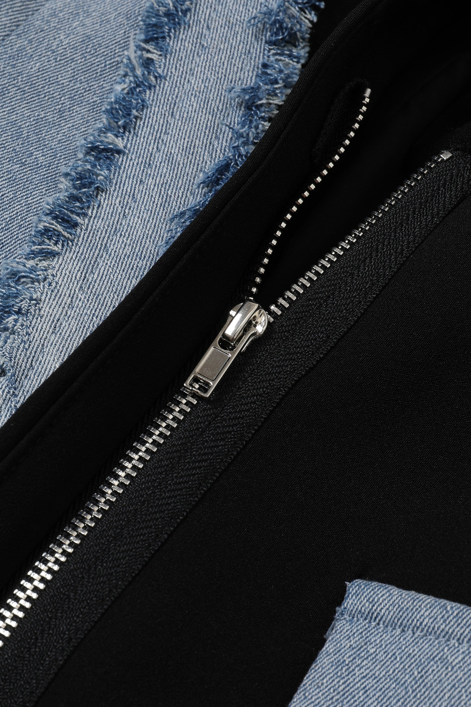 Denim Mixed Media Blazer Dress