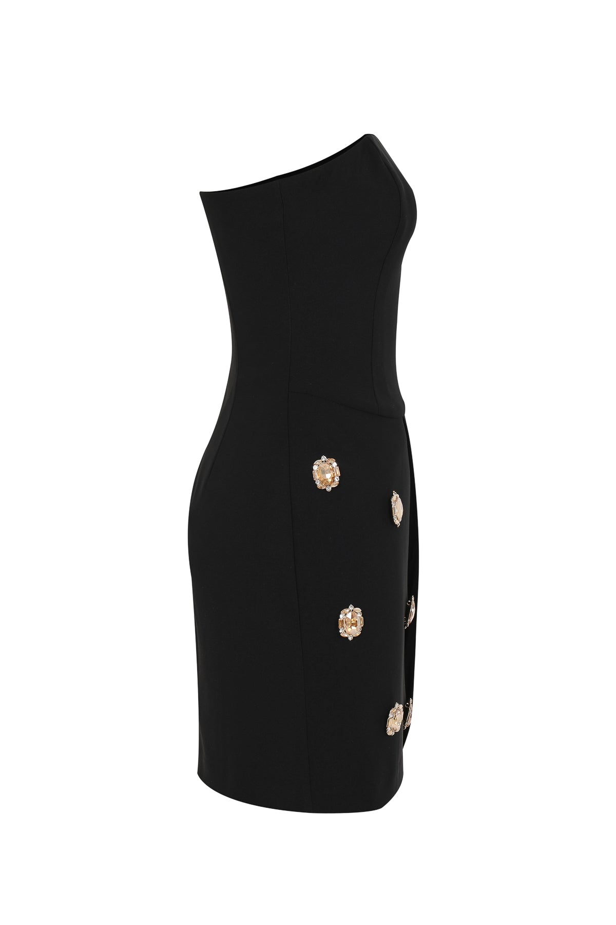 Sorelle Woven Sleeveless Mini Dress with Rhinestones