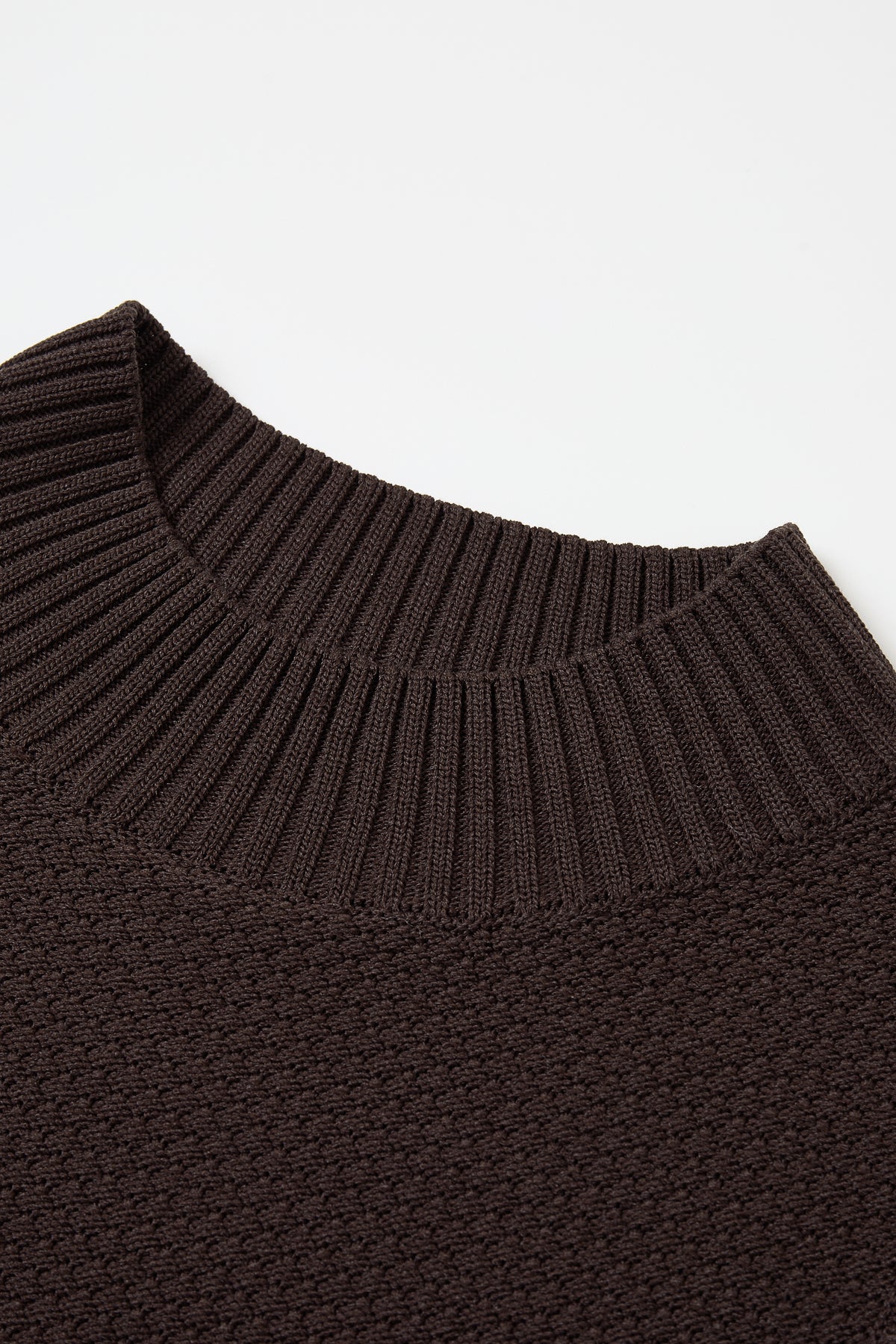 Mock-Neck Drop-Waist Sweater Midi Dress