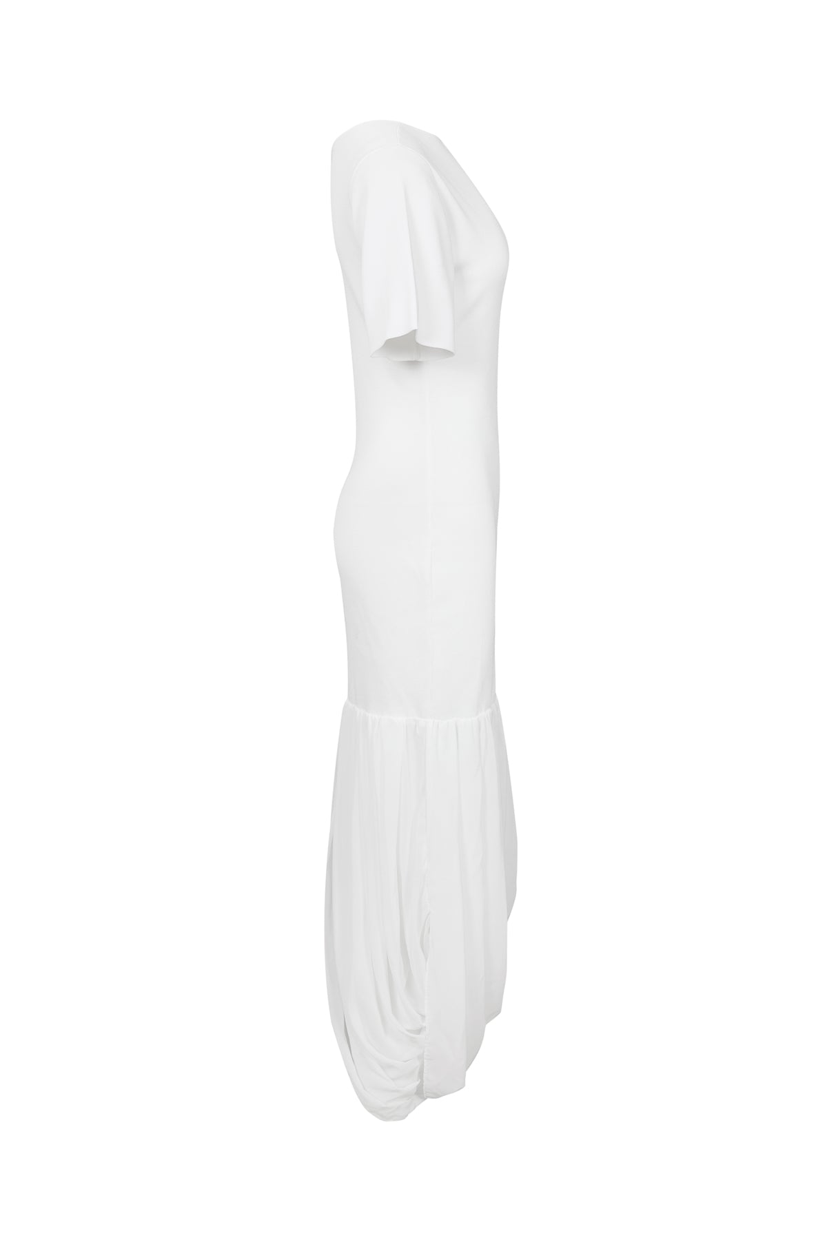 Cocoon Drop-Waist Maxi Knit Short Sleeve Dress