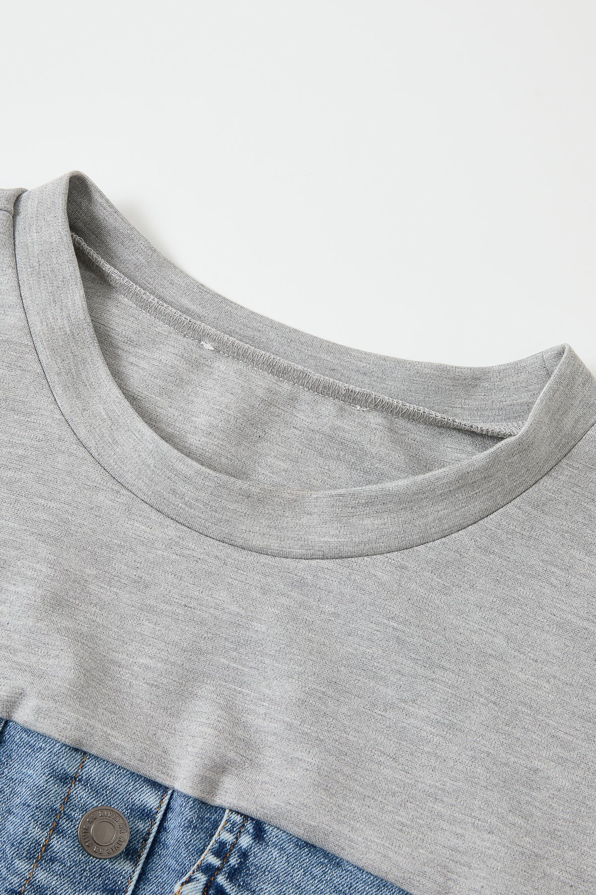 Eve Denim short sleeve dress with contrast