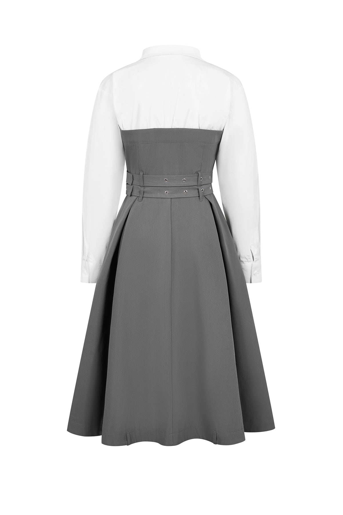Trench Midi Dress With Shirt Combo