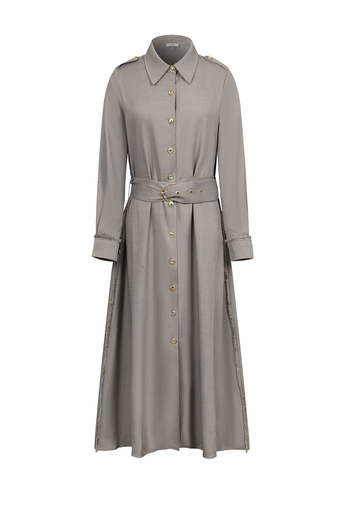 Woven Shirt Dress With Button Details