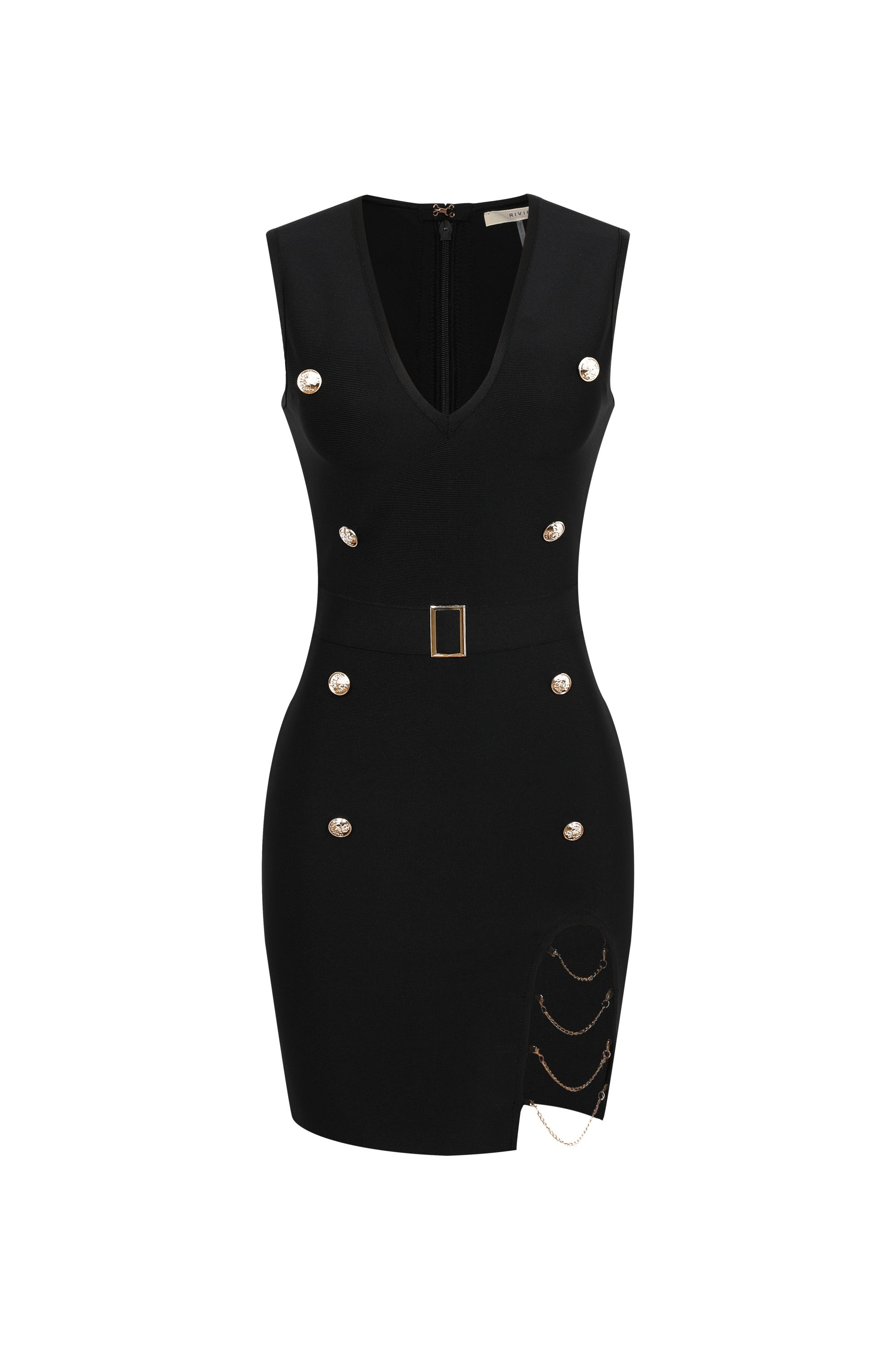 Empire Belted Bandage Mini Dress