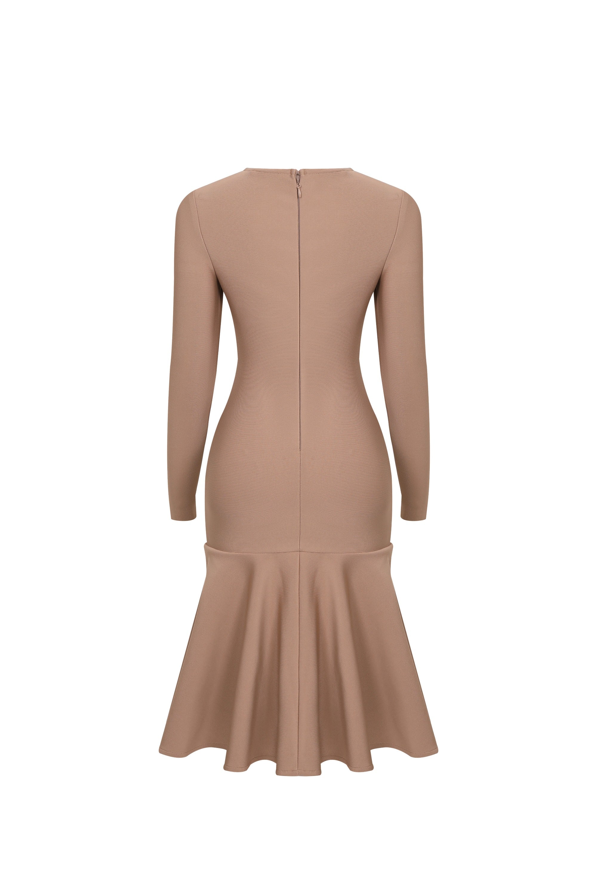 Rosette Flare Bandage Midi Dress